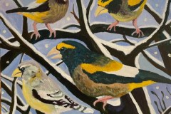 Beillard_Acrylics-Evening-Grosbeaks-Cheryl-Ann-Beillard